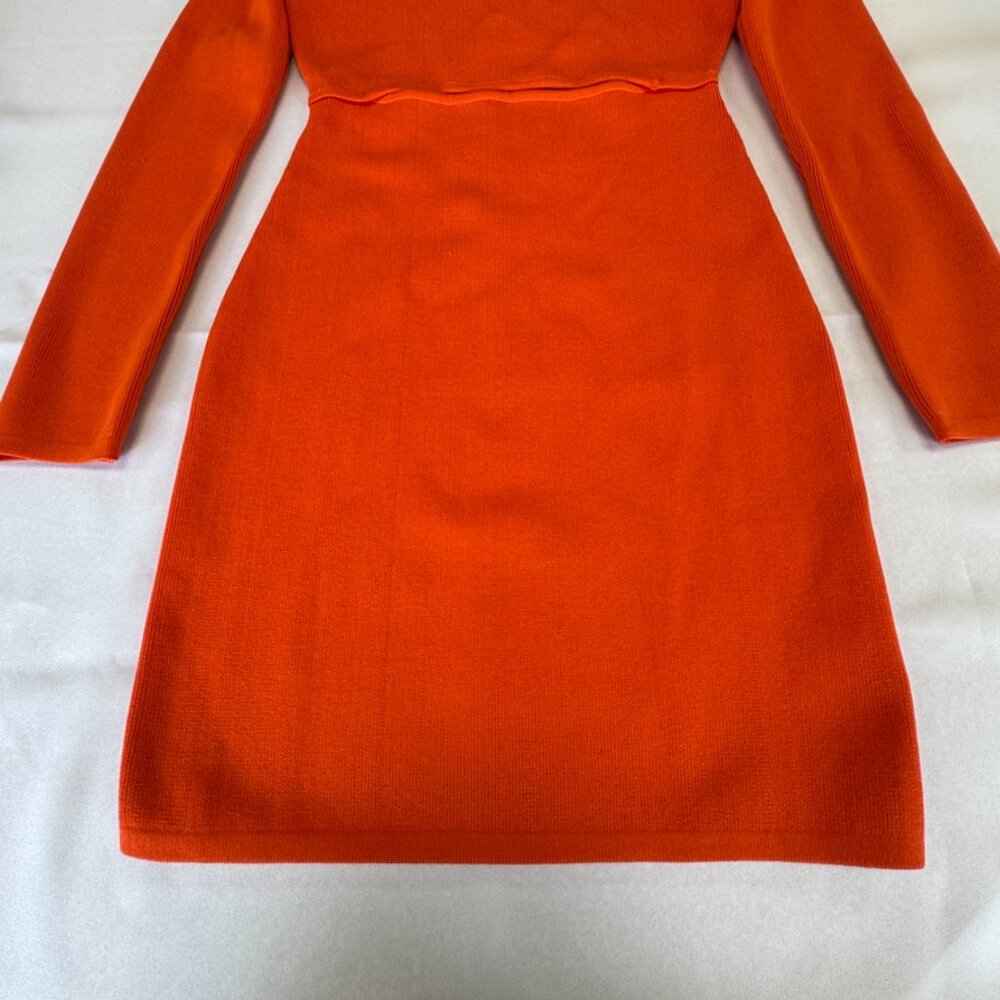 Endless Rose Cutout Knit Bodycon Dress Orange Size XS - Picture 3 of 15
